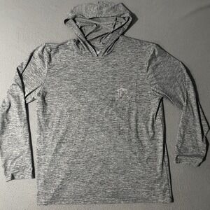 Guy Harvey Performance Hoodie XL Gray Fishing Marlin Outdoor Graphic Print